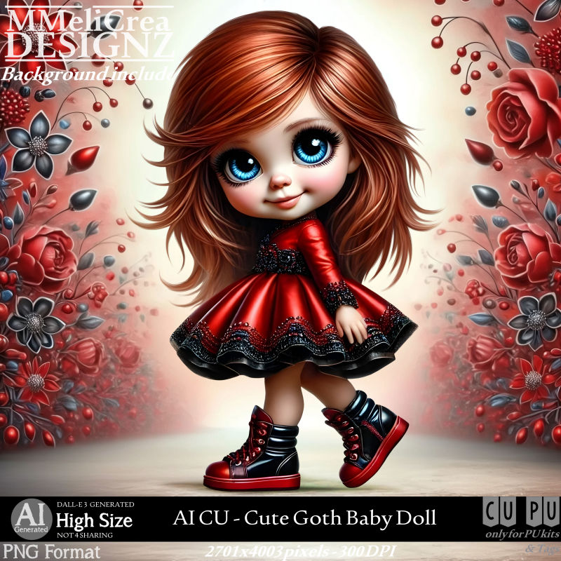 AI - CU Cute Goth Baby Doll (CU4PU/PNG)